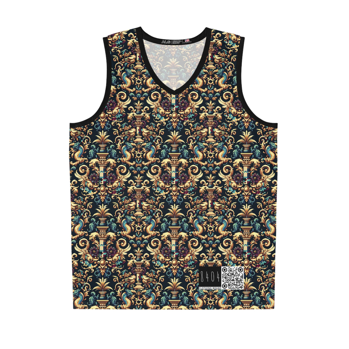 Digital Renaissance Modern Baroque Fusion Basketball Jersey - 8404 Design-57
