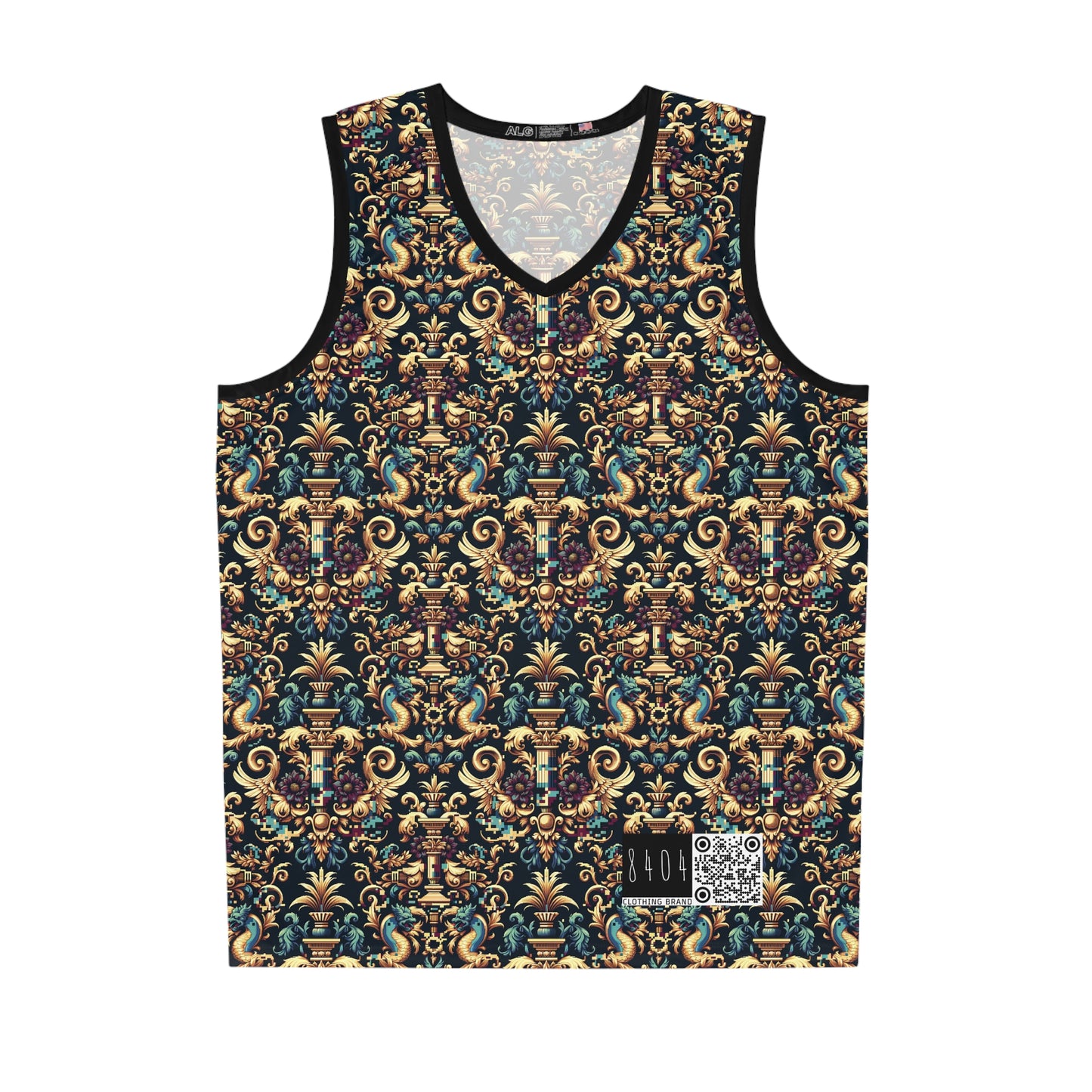 Digital Renaissance Modern Baroque Fusion Basketball Jersey - 8404 Design-57