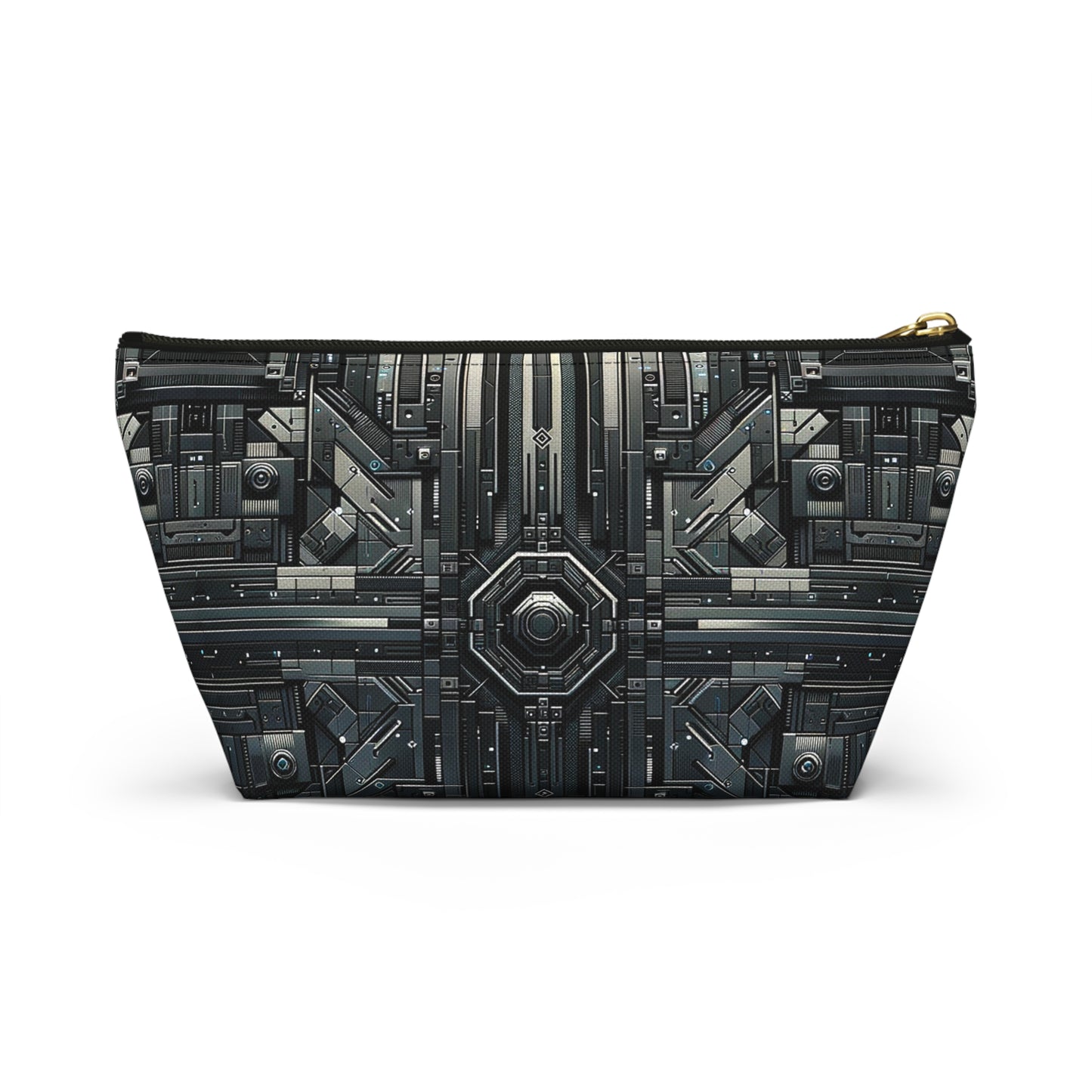 Tech Noir Futuristic Tech Aesthetic with a Dark Twist Accessory Pouch W T-bottom - 8404 Design-68