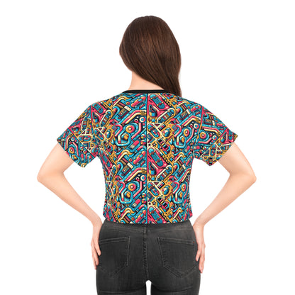 Skate Culture Revival Urban Retro Cool Crop Tee - 8404 Design-50