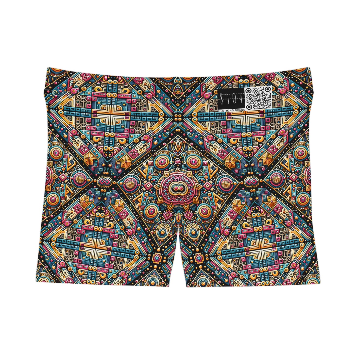 Cultural Fusion Tech Blend of Cultural Heritage With Tech-Inspired Elements Women's Shorts - 8404 Design-58