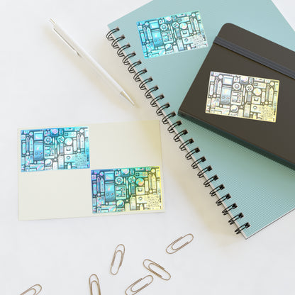 Digital Pop Art Fusion Youthful and Tech-Inspired Sticker Sheets - 8404 Design-73