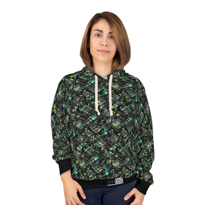 Tech-Infused Graphics Tech-Forward Streetwear Pullover Hoodie - 8404 Design-47
