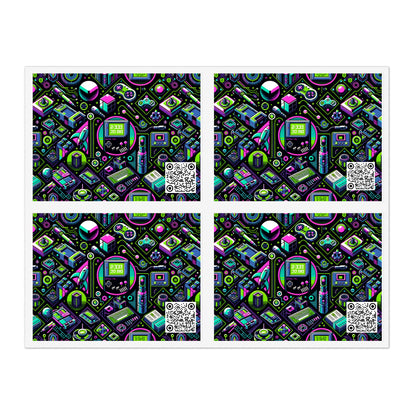 Retro Tech Graphics Tech-Inspired Nostalgia Sticker Sheets - 8404 Design-48