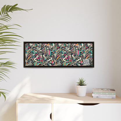 Digital Street Art Urban Street Style Matte Canvas, Framed (multi-color) - 8404 Design-74 B