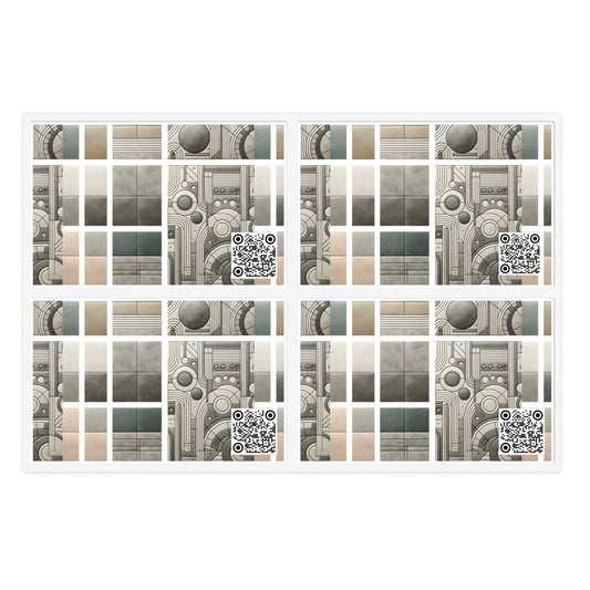 Tech Utility Chic Tech-Forward Minimalist Sticker Sheets - 8404 Design-59