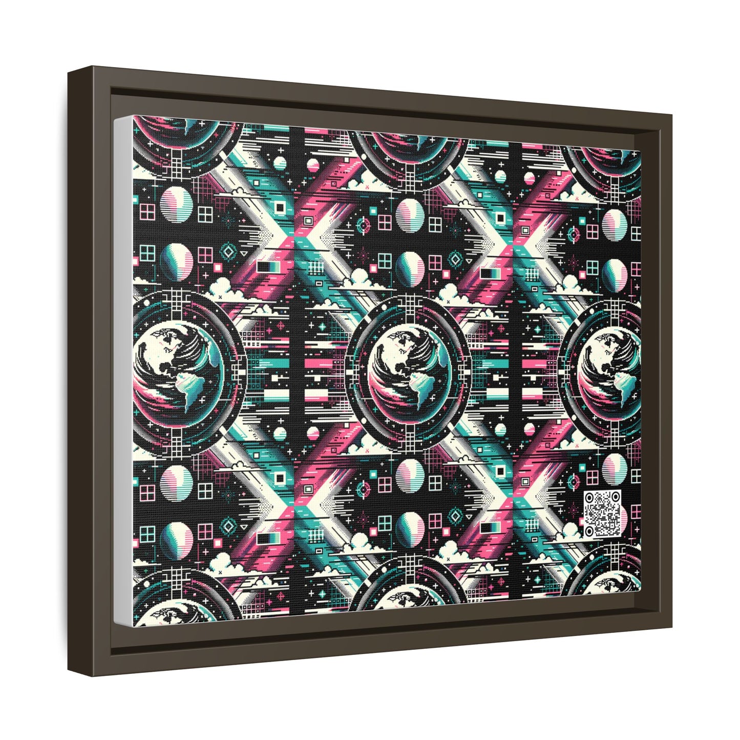 Digital Artistry Digital-native Streetwear Matte Canvas, Framed (multi-color) - 8404 Design-62 A