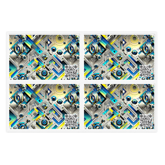 Tech Art Fusion Tech-Forward Streetwear Sticker Sheets - 8404 Design-59