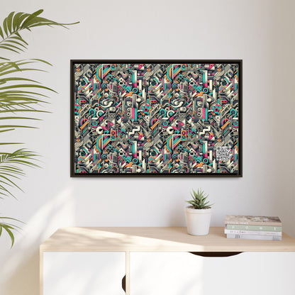Digital Street Art Urban Street Style Matte Canvas, Framed (multi-color) - 8404 Design-74 A