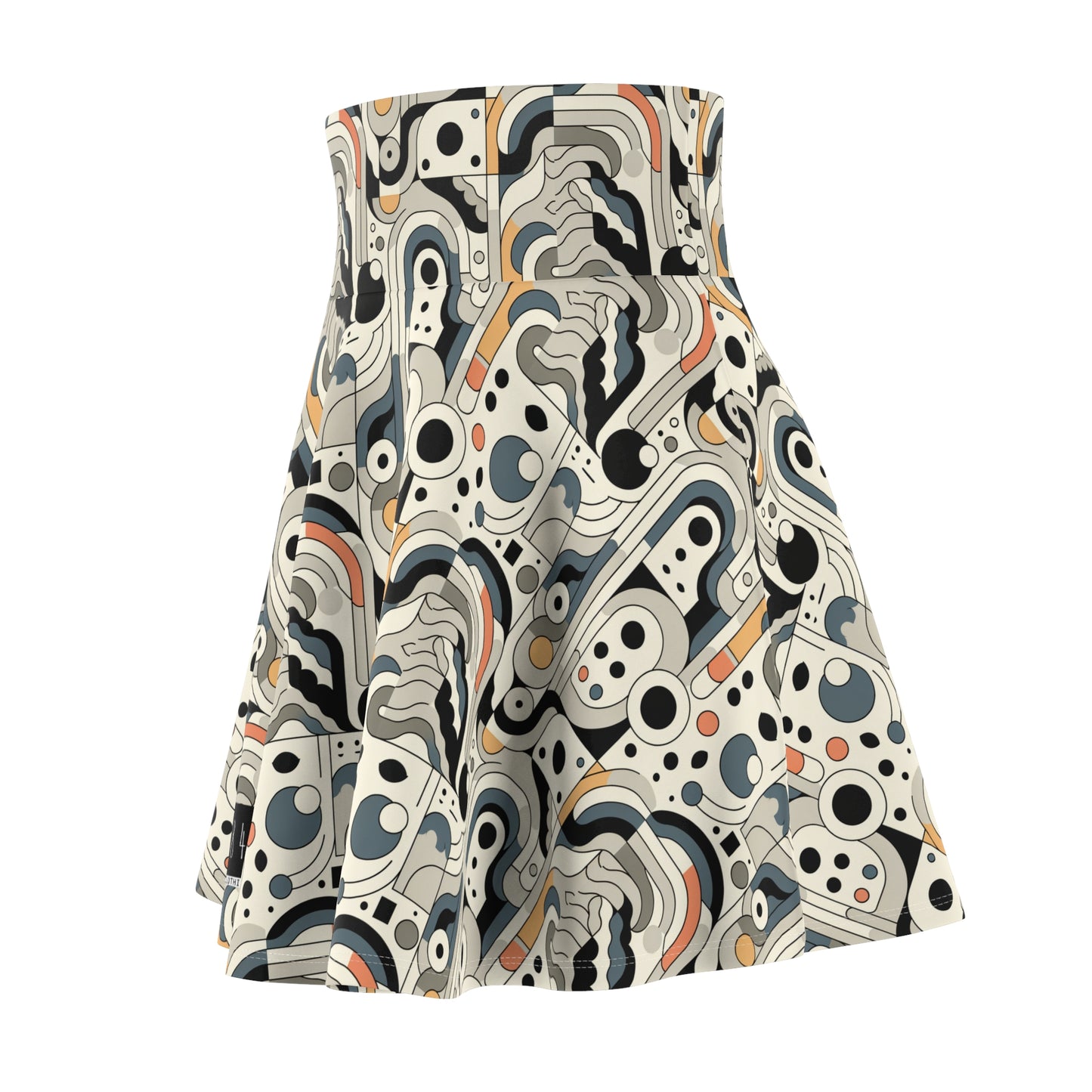 Modern Minimalism Minimalist Tech Women's Skater Skirt - 8404 Design-60