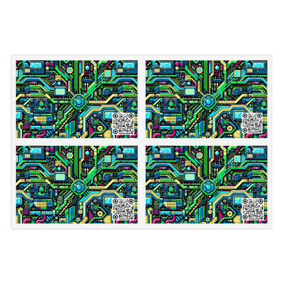 Digital Nomad Chic Cyberpunk Tech Sticker Sheets - 8404 Design-43
