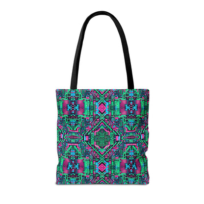 Digital Glitch Vibes Tech-Inspired Streetwear Tote Bag - 8404 Design-71