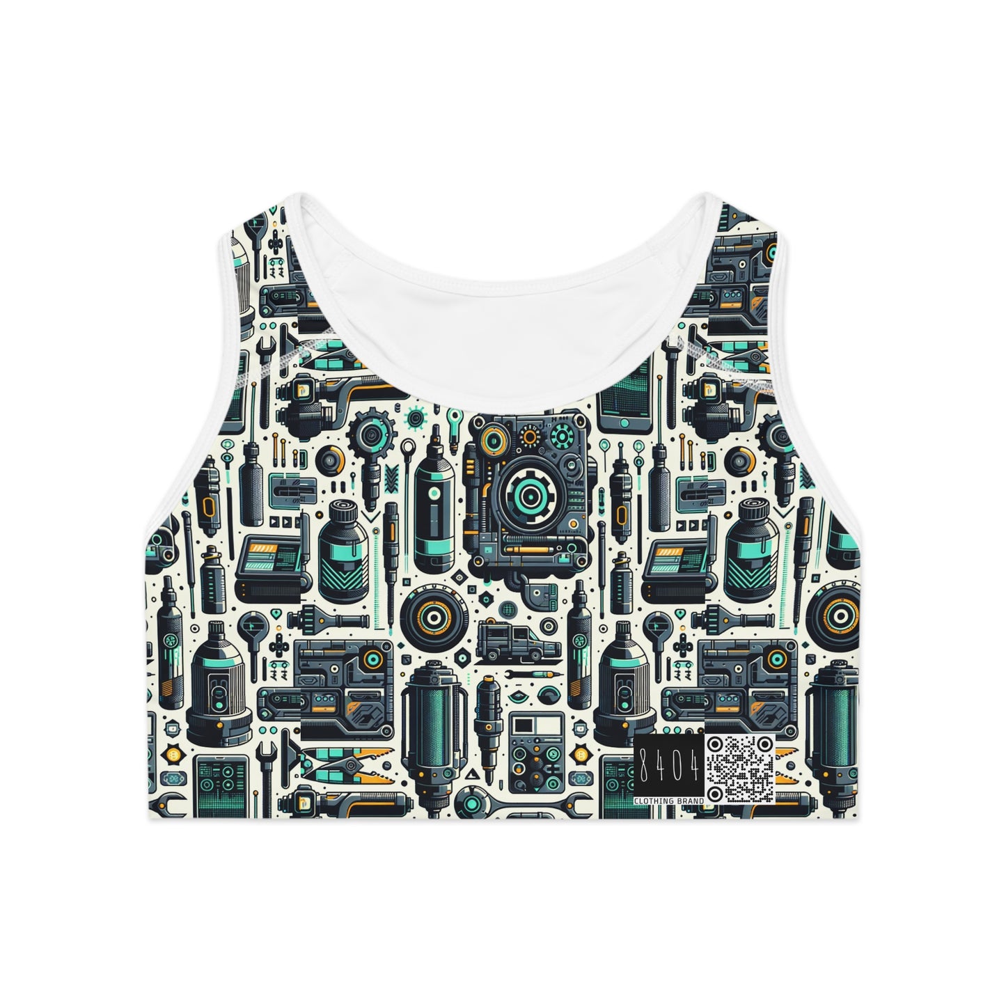 Tech Utility Fusion Modern Tech Streetwear Sports Bra - 8404 Design-53