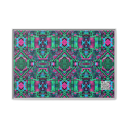 Digital Glitch Vibes Tech-Inspired Streetwear Matte Canvas, Framed (multi-Color) - 8404 Design-71 A