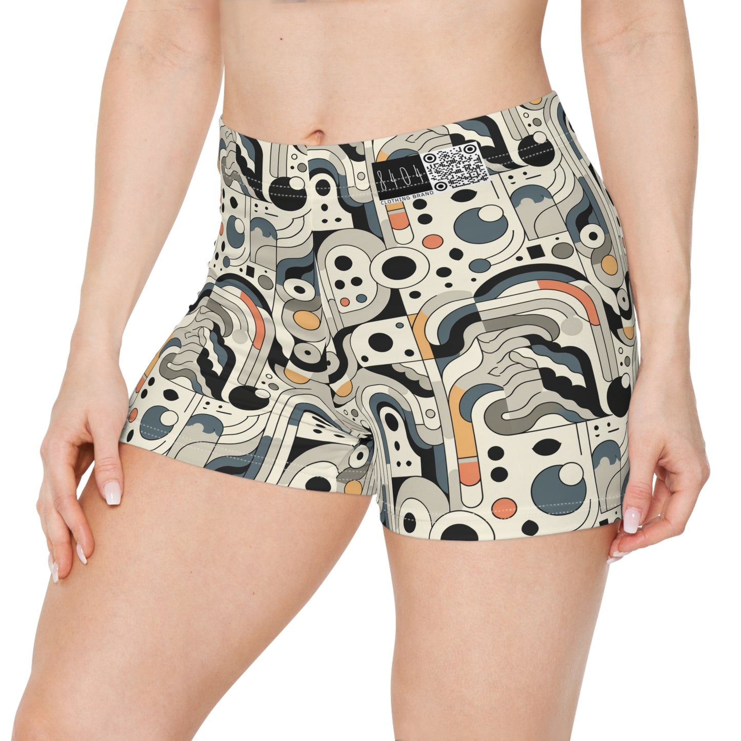 Modern Minimalism Minimalist Tech Women's Shorts - 8404 Design-60