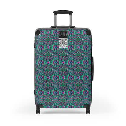 Digital Glitch Vibes Tech-Inspired Streetwear Suitcase - 8404 Design-71