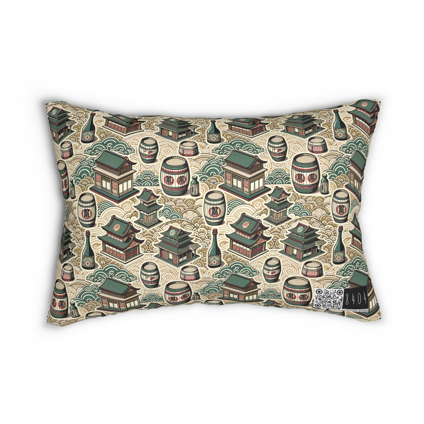 Cultural Artisanal Fusion Contemporary Cultural Elegance Spun Polyester Lumbar Pillow - 8404 Design-68 B