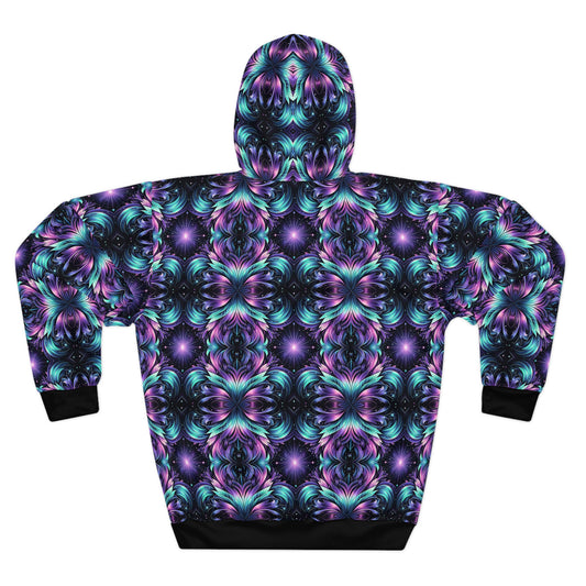 Iridescent Dream Futuristic Tech Pullover Hoodie - 8404 Design-60
