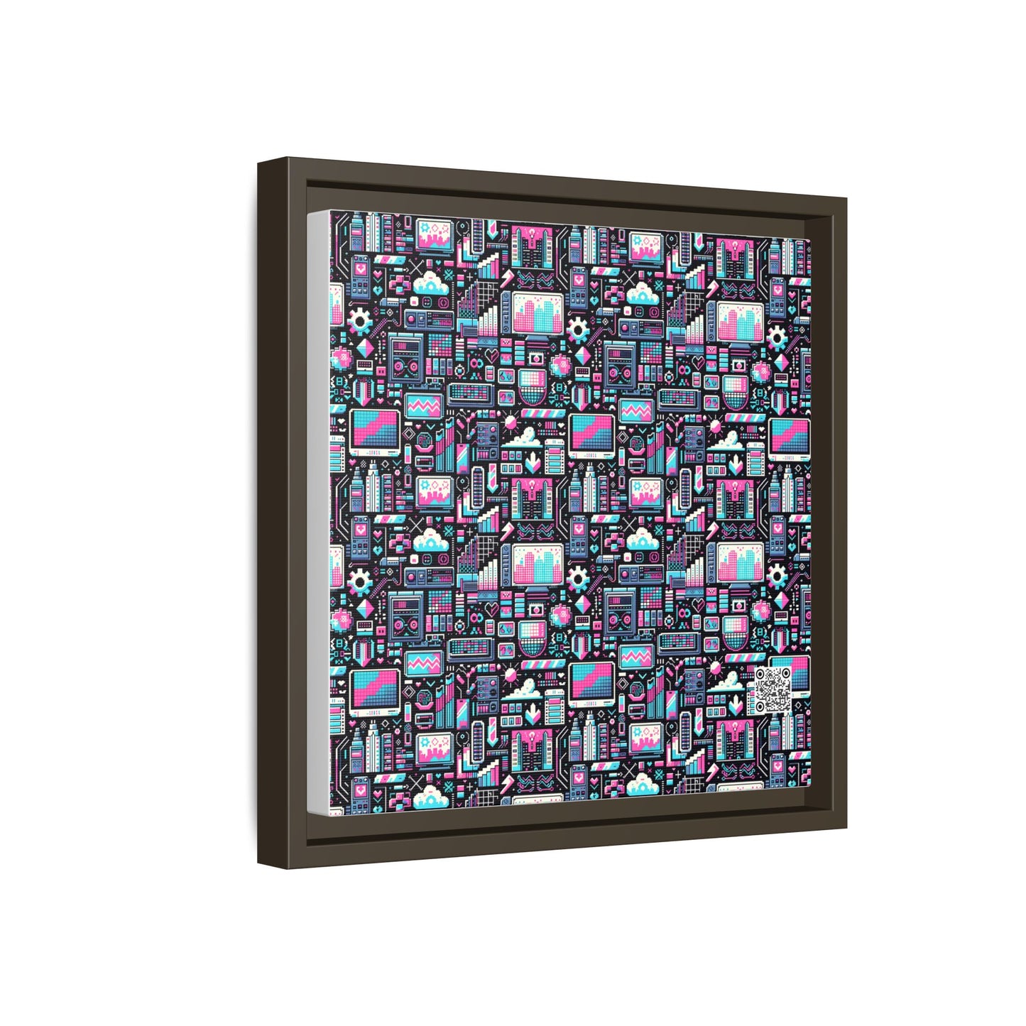 Digital Rebellion Youthful Streetwear with a Rebellious Digital Twist Matte Canvas, Framed (multi-color) - 8404 Design-71 B