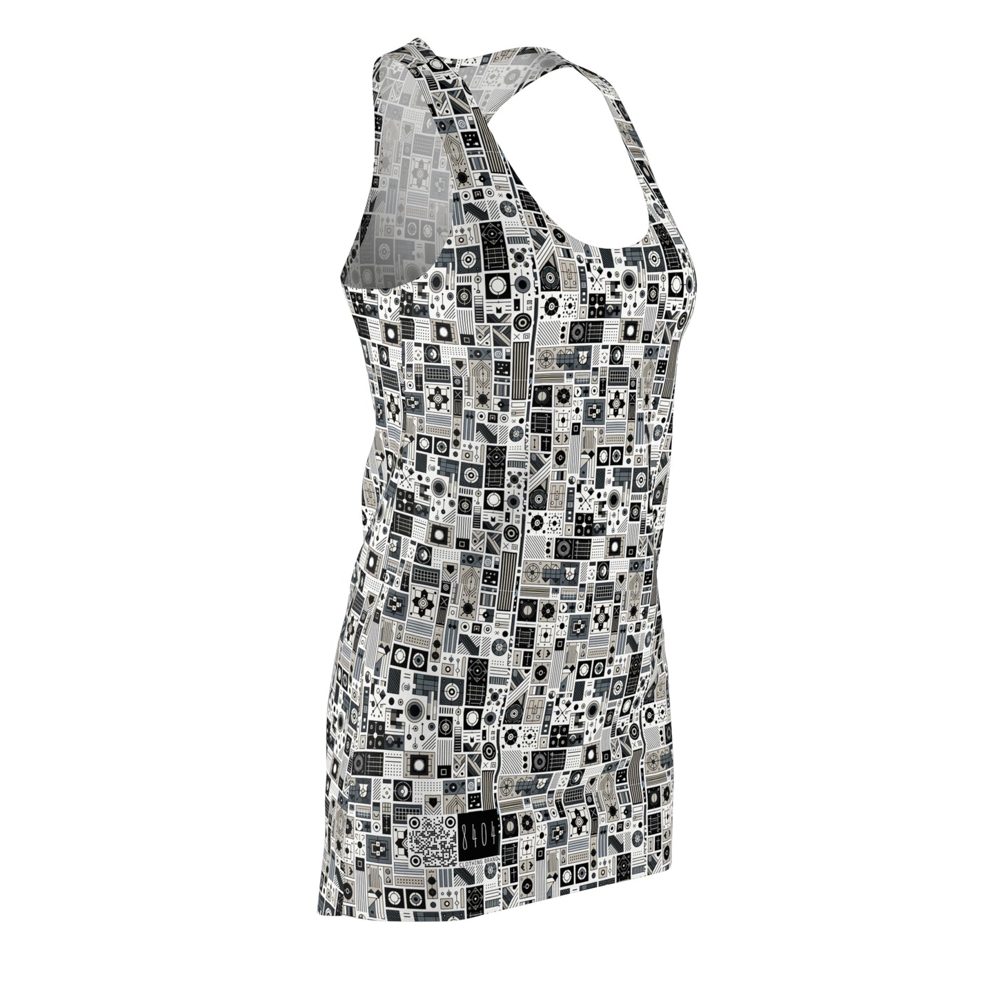 Digital Minimalism Minimalist Tech Women's Cut & Sew Racerback Dress - 8404 Design-45
