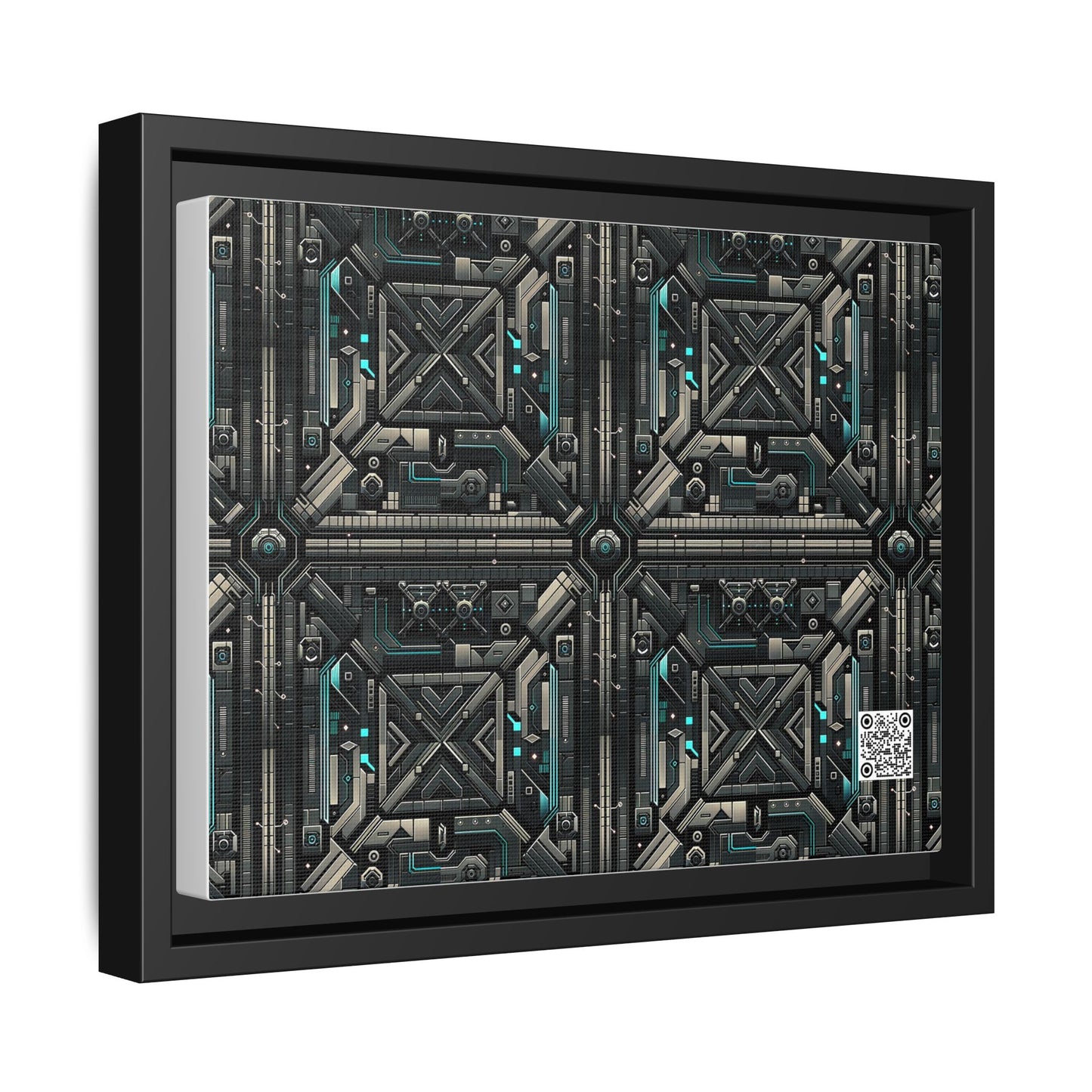 Tech Noir Futuristic Tech Aesthetic with a Dark Twist Matte Canvas, Framed (multi-color) - 8404 Design-59 A