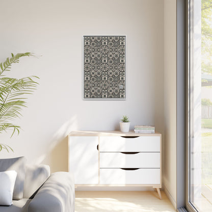 Cyber Garden Party Tech Garden Extravaganza Matte Canvas, Framed (multi-Color) - 8404 Design-45 A
