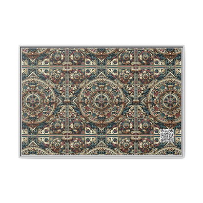 Urban Renaissance Historical Fusion With Street Edge Matte Canvas, Framed (multi-Color) - 8404 Design-57 A
