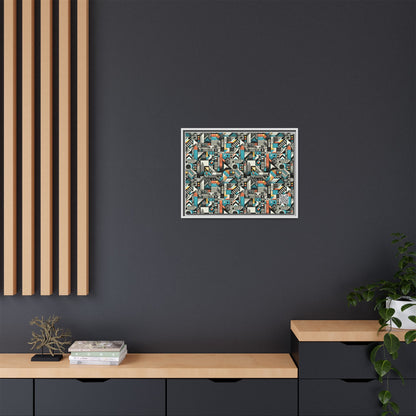 Digital Street Art Urban Street Style Matte Canvas, Framed (multi-color) - 8404 Design-81 A