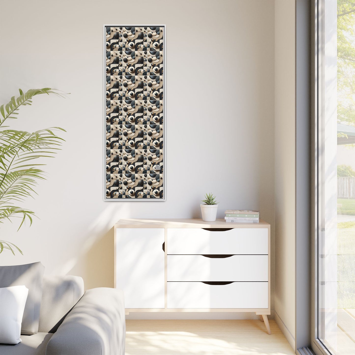 Tech-forward Luxe Streetwear Tech Luxe Fusion Matte Canvas, Framed (multi-color) - 8404 Design-71 B