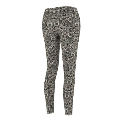 Cyber Garden Party Tech Garden Extravaganza Women's Cut & Sew Casual Leggings - 8404 Design-45