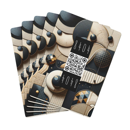 Tech-forward Luxe Streetwear Tech Luxe Fusion Poker Playing Cards - 8404 Design-71 B
