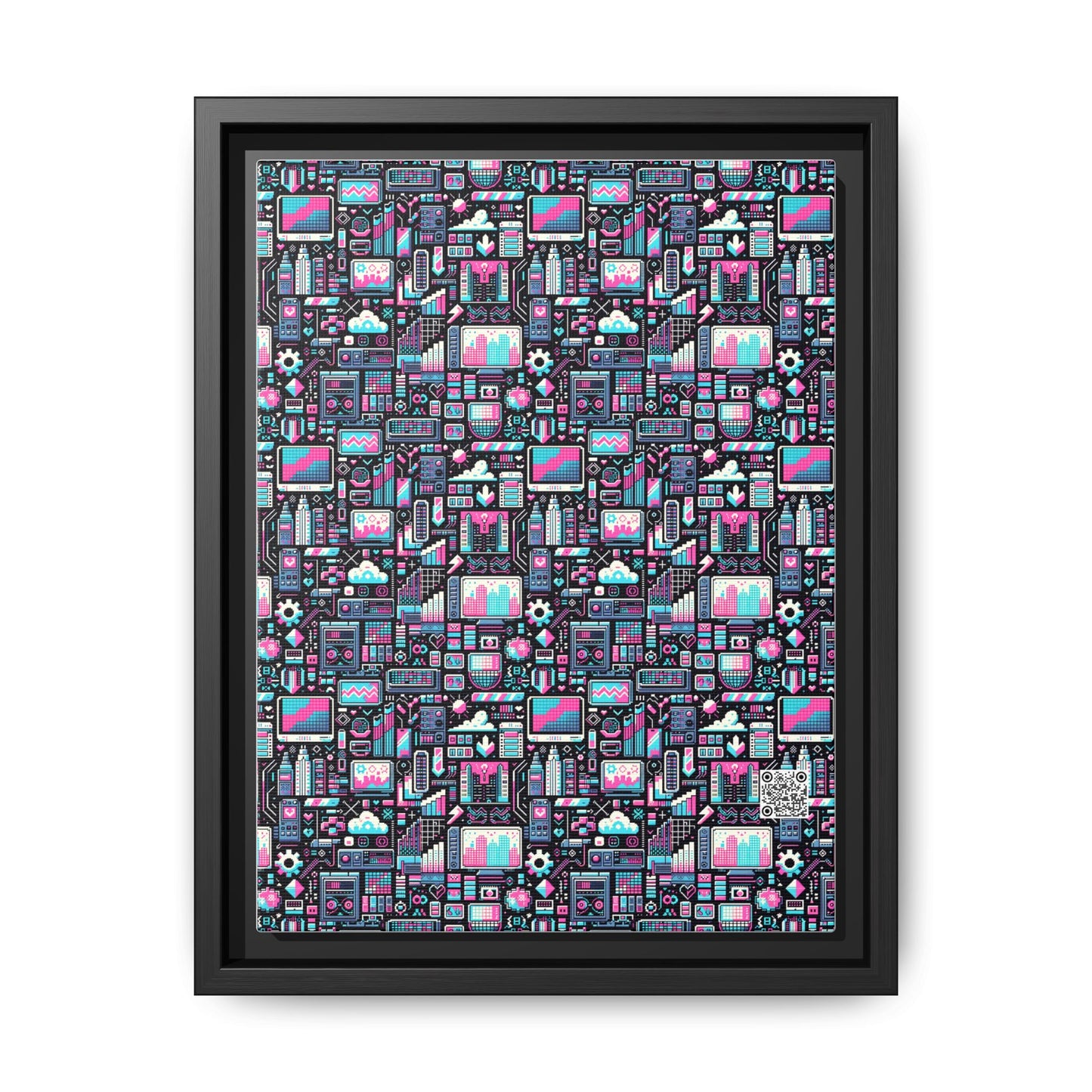 Digital Rebellion Youthful Streetwear with a Rebellious Digital Twist Matte Canvas, Framed (multi-color) - 8404 Design-71 A