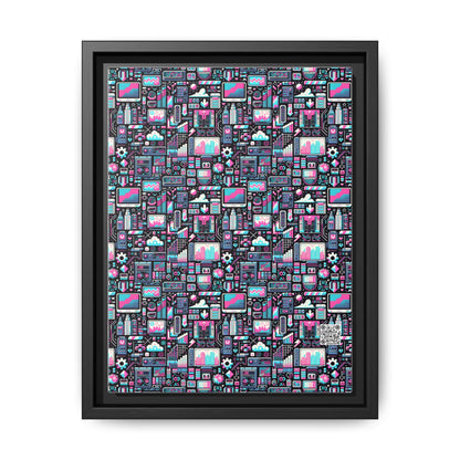 Digital Rebellion Youthful Streetwear with a Rebellious Digital Twist Matte Canvas, Framed (multi-color) - 8404 Design-71 A
