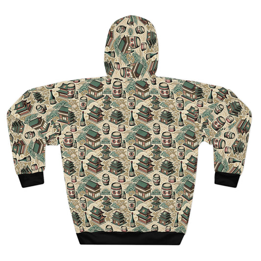 Cultural Artisanal Fusion Contemporary Cultural Elegance Pullover Hoodie - 8404 Design-68