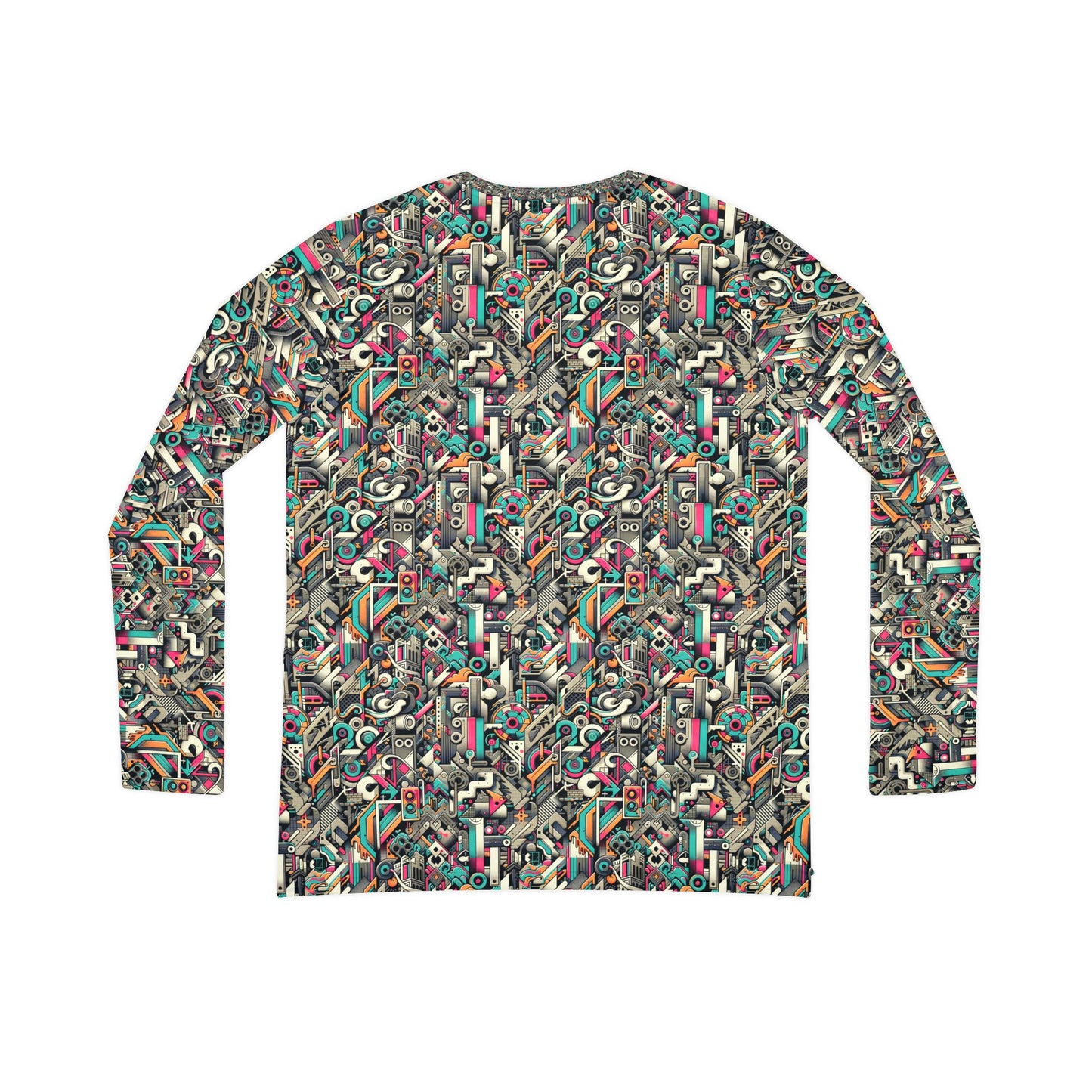 Digital Street Art Urban Street Style Women's Long Sleeve V-neck Shirt - 8404 Design-74