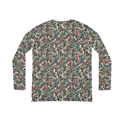 Digital Street Art Urban Street Style Women's Long Sleeve V-neck Shirt - 8404 Design-74