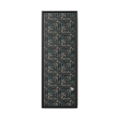 Tech Noir Futuristic Tech Aesthetic with a Dark Twist Matte Canvas, Framed (multi-color) - 8404 Design-59 B