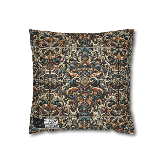 Urban Renaissance Historical Fusion With Street Edge Spun Polyester Square Pillowcase - 8404 Design-59