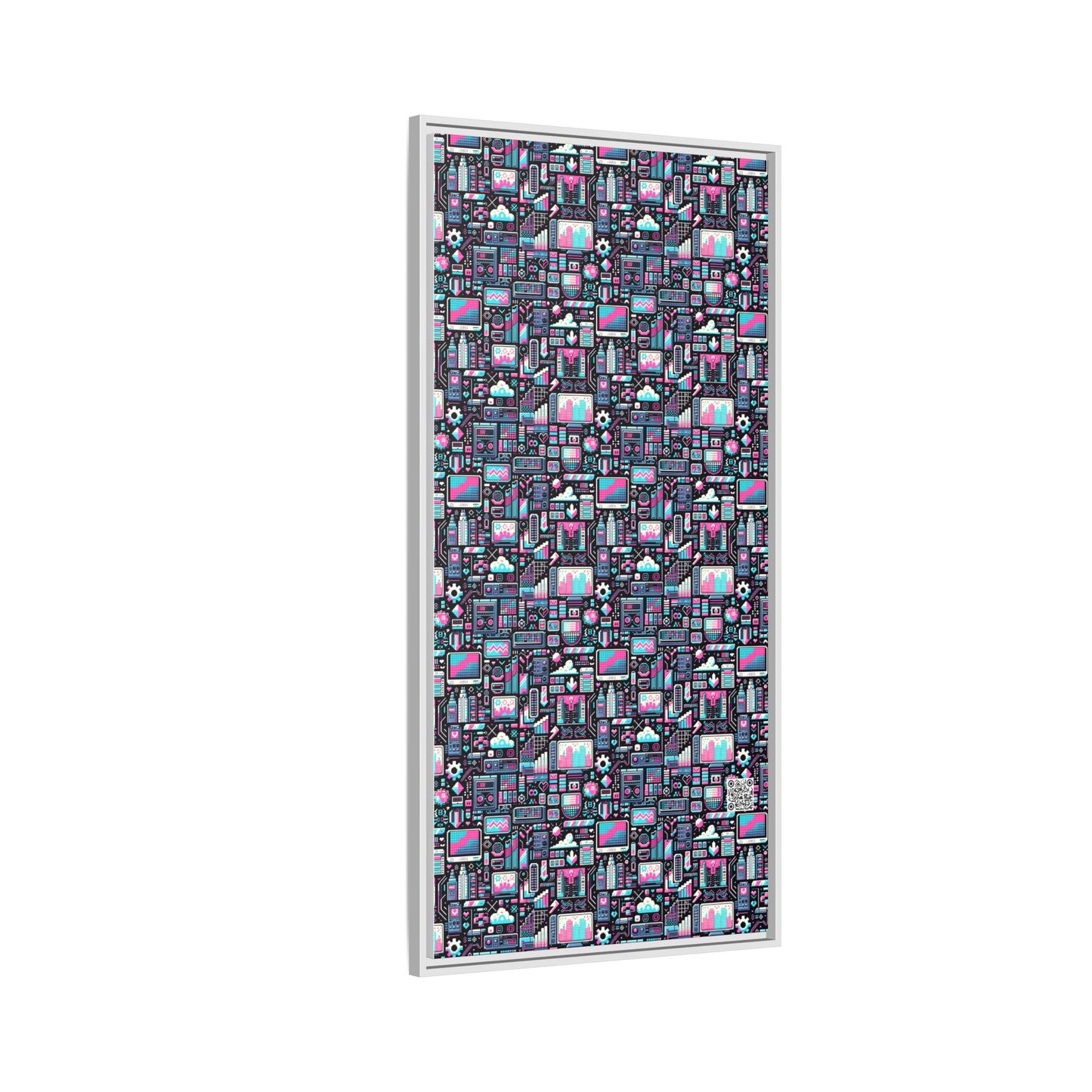 Digital Rebellion Youthful Streetwear with a Rebellious Digital Twist Matte Canvas, Framed (multi-color) - 8404 Design-71 B