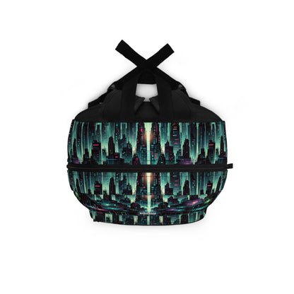 Tech Noir Graphics Cyberpunk Tech Aesthetic Backpack - 8404 Design-69