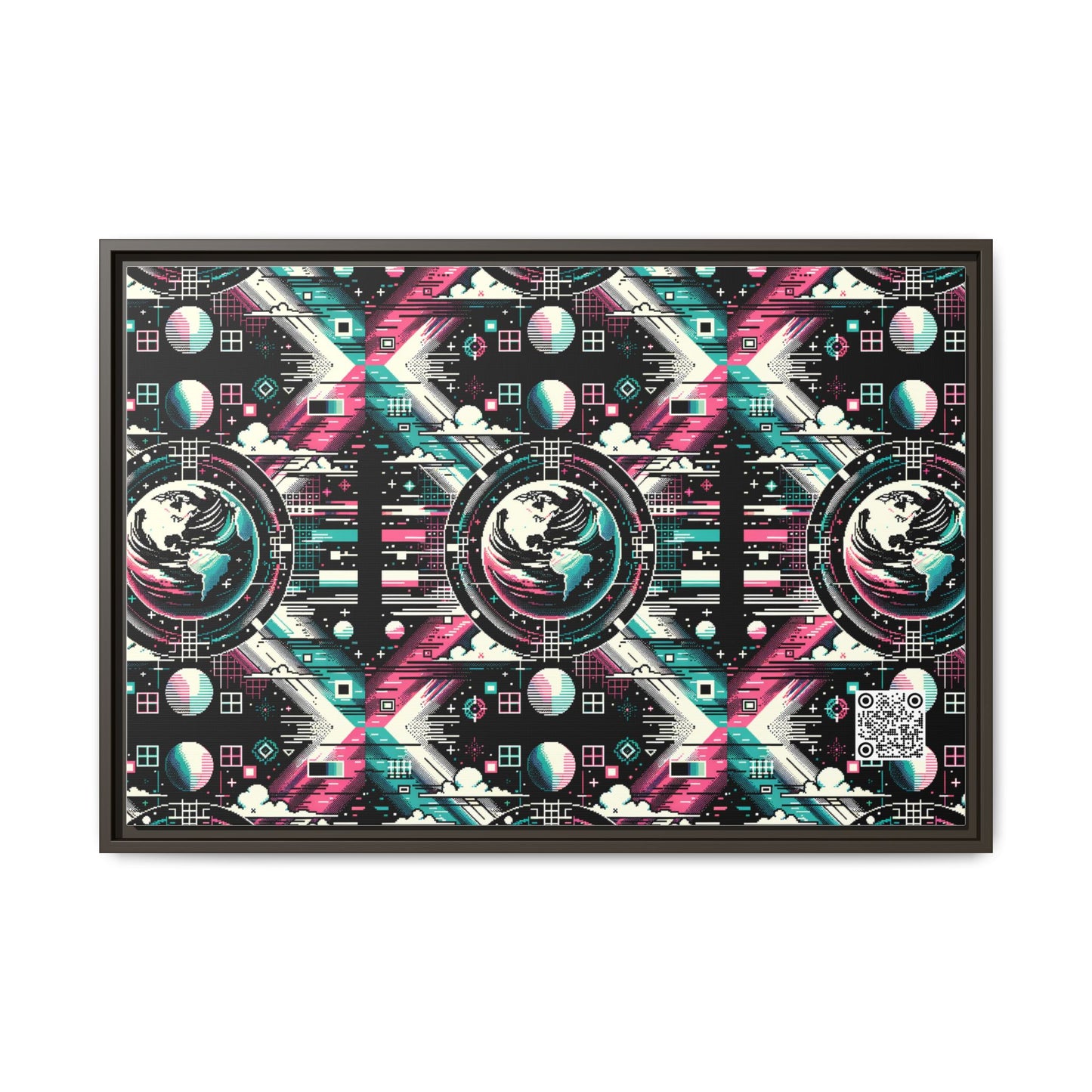 Digital Artistry Digital-native Streetwear Matte Canvas, Framed (multi-color) - 8404 Design-62 A