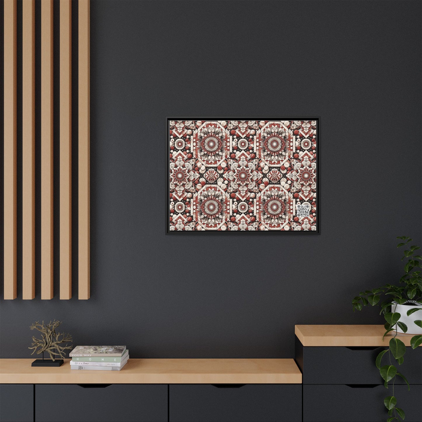 Neo Jomon Sculptural Aesthetics Artisanal Streetwear Matte Canvas, Framed (multi-Color) - 8404 Design-55 A