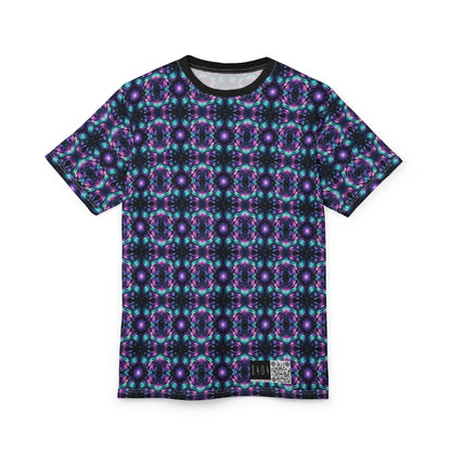 Iridescent Dream Futuristic Tech Unisex Cut & Sew Tee - 8404 Design-60