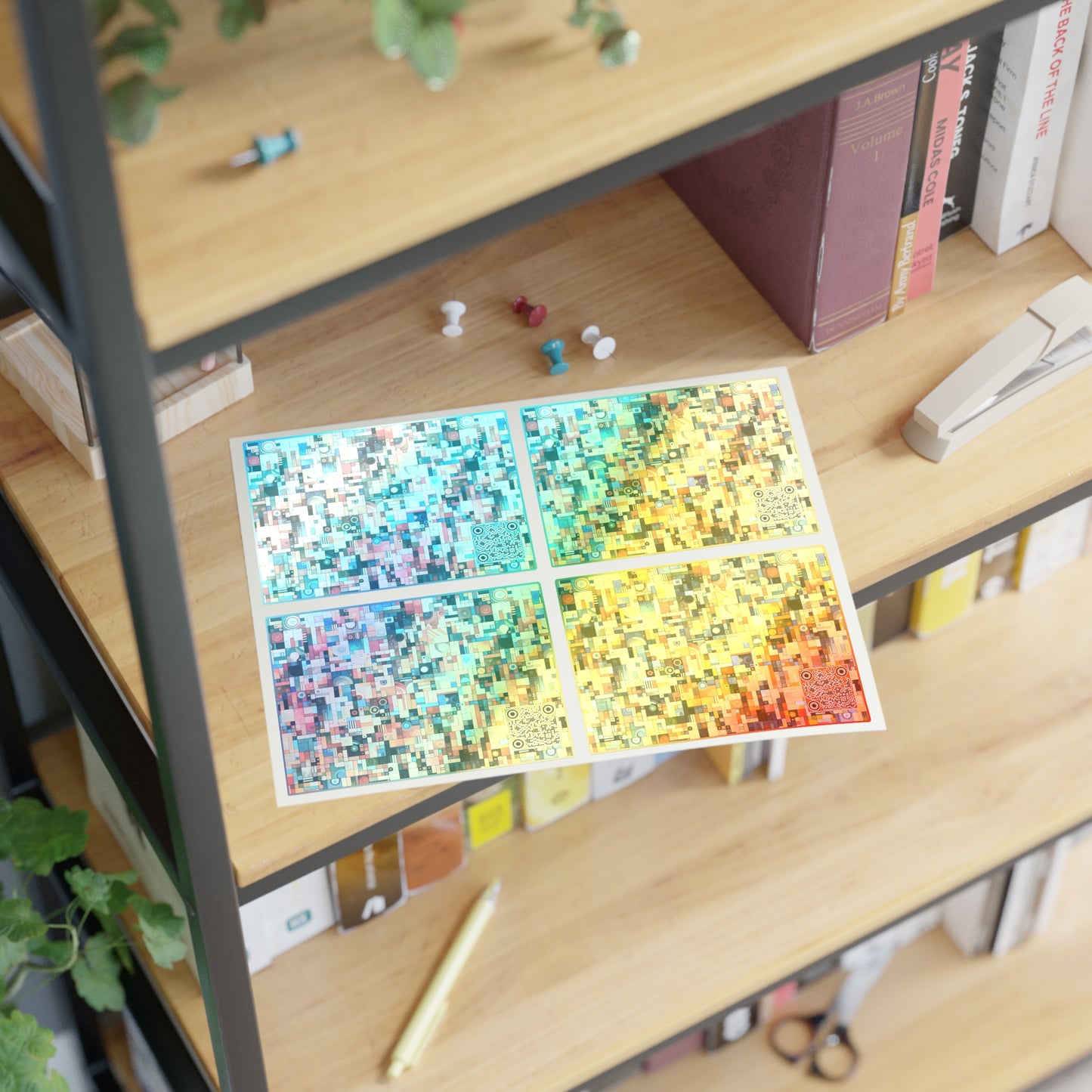 Digital Artistic Expression Artistic Streetwear Sticker Sheets - 8404 Design-46
