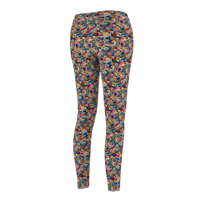 Digital Artistic Expression Artistic Streetwear Women's Cut & Sew Casual Leggings - 8404 Design-49