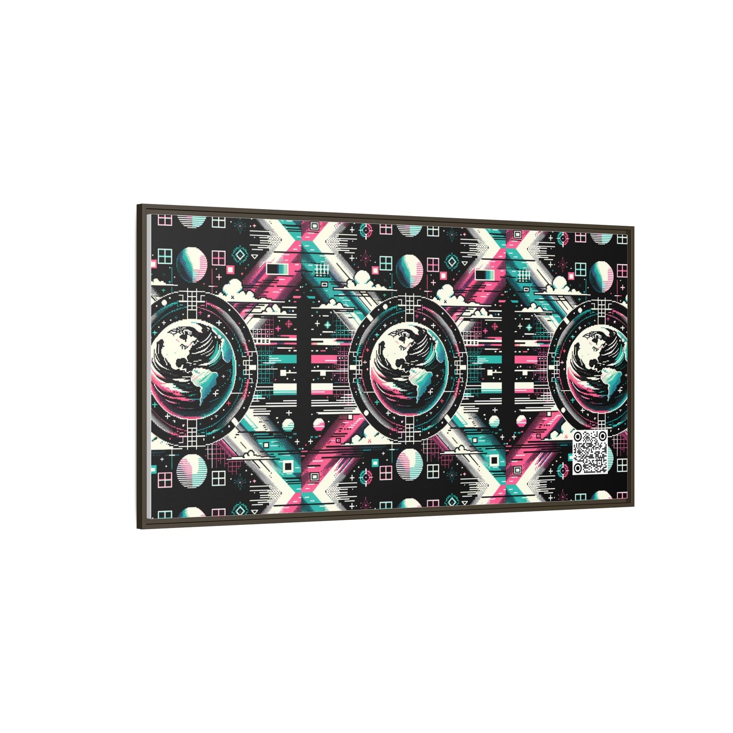 Digital Artistry Digital-native Streetwear Matte Canvas, Framed (multi-color) - 8404 Design-62 B