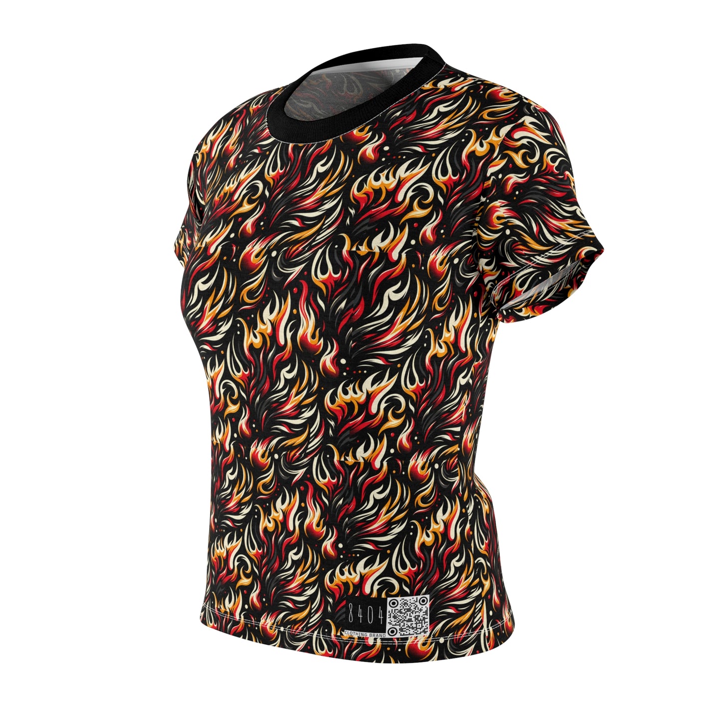 Fire & Flames Bold Streetwear Statement Women's Cut & Sew Tee - 8404 Design-60