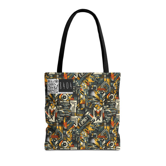 Digital Punk Futuristic Grunge Tote Bag - 8404 Design-49