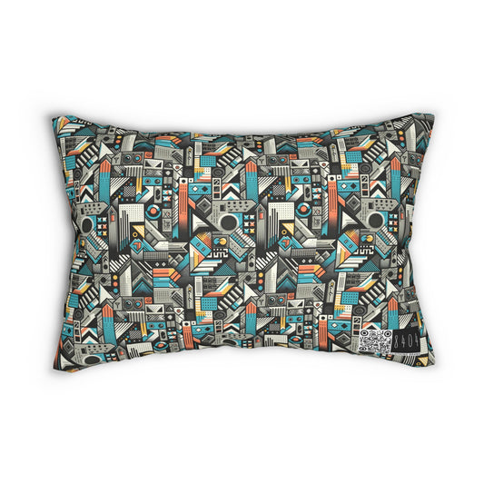 Digital Street Art Urban Street Style Spun Polyester Lumbar Pillow - 8404 Design-81 B