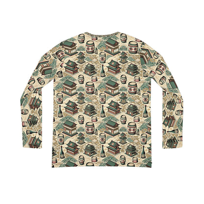 Cultural Artisanal Fusion Contemporary Cultural Elegance Women's Long Sleeve V-Neck Shirt - 8404 Design-68